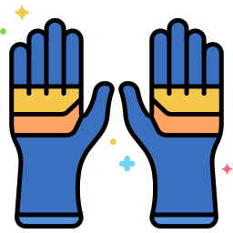 Protective gloves icon