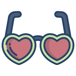 lunettes coeur Icône