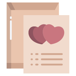 Wedding card icon