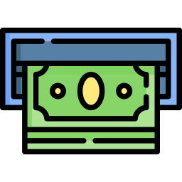 Money withdrawal icon