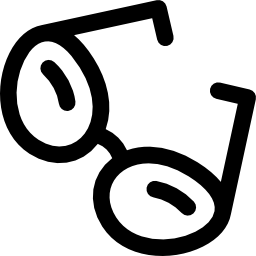 Cat eye glasses icon