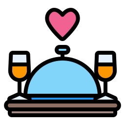 romantisches abendessen icon