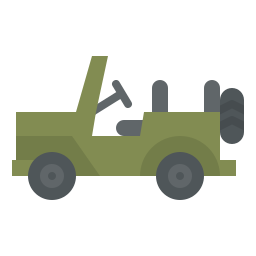 Military jeep icon