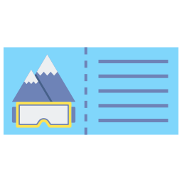 Ski pass icon