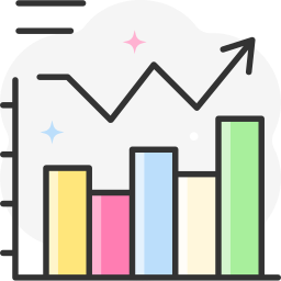 rapport de croissance Icône