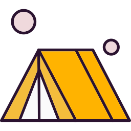 Camping tent icon