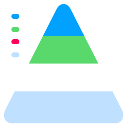 graphique pyramidal Icône