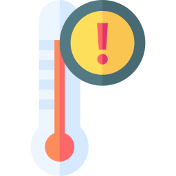 High temperature icon