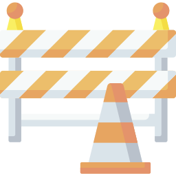 Traffic barrier icon