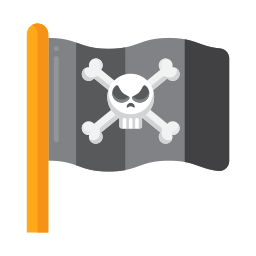 Pirate flag icon