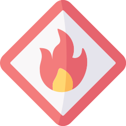 entzündliches schild icon