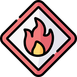 signe inflammable Icône