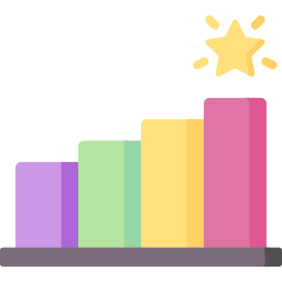 graphique en hausse Icône