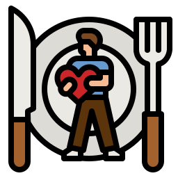 Romantic dinner icon