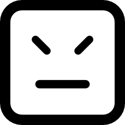 Emoticons face with straight mouth line and closed eyes icon