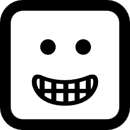 Smiley square face icon