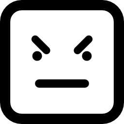 Bad emoticon square face icon