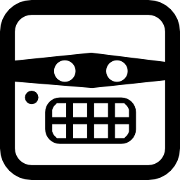 Emoticon criminal face with eyes mask icon