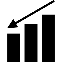 obliczenia w dół słupki graficzny symbol interfejsu ikona