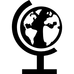 Earth globe for school icon