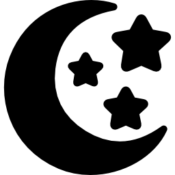 formes de lune et étoiles Icône