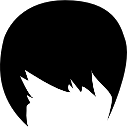 Male dark short hair shape icon