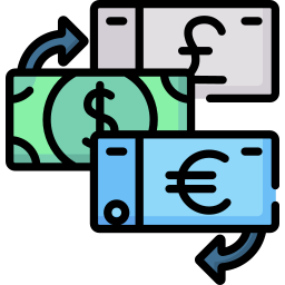 cambio di valuta icona