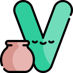 v icon