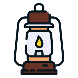 Oil lamp icon