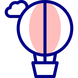 Hot air balloon icon