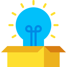 Think outside the box icon