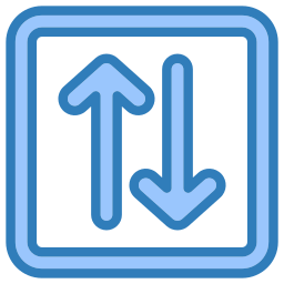 pfeile nach oben und unten icon