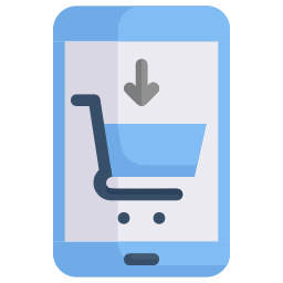 Mobile shopping icon