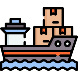 Cargo boat icon