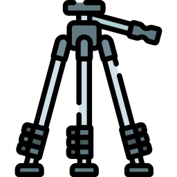 Camera tripod icon