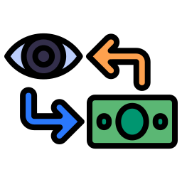 Pay per visualization icon