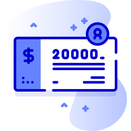 Bank check icon