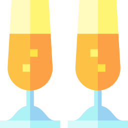 Champagne glasses icon