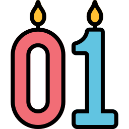 Birthday candle icon