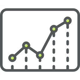 gráfico de linha Ícone