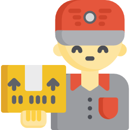 Delivery man icon