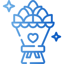 Flower bouquet icon