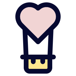 Hot air balloon icon