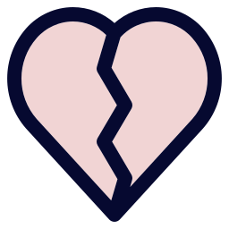 Broken heart icon