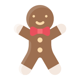 Gingerbread man icon