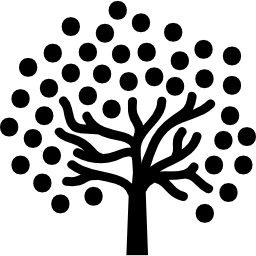 Tree of dots foliage icon