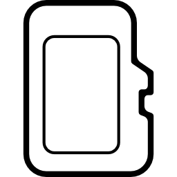 telefonkarte der quadratischen abgerundeten schwarzen form icon