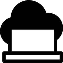 Cloud laptop icon