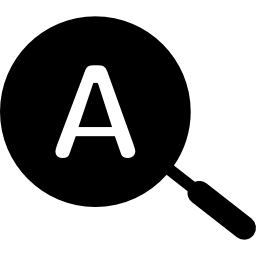 Search text symbol in a circle icon