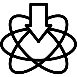 science inbox symbool in een cirkel icoon